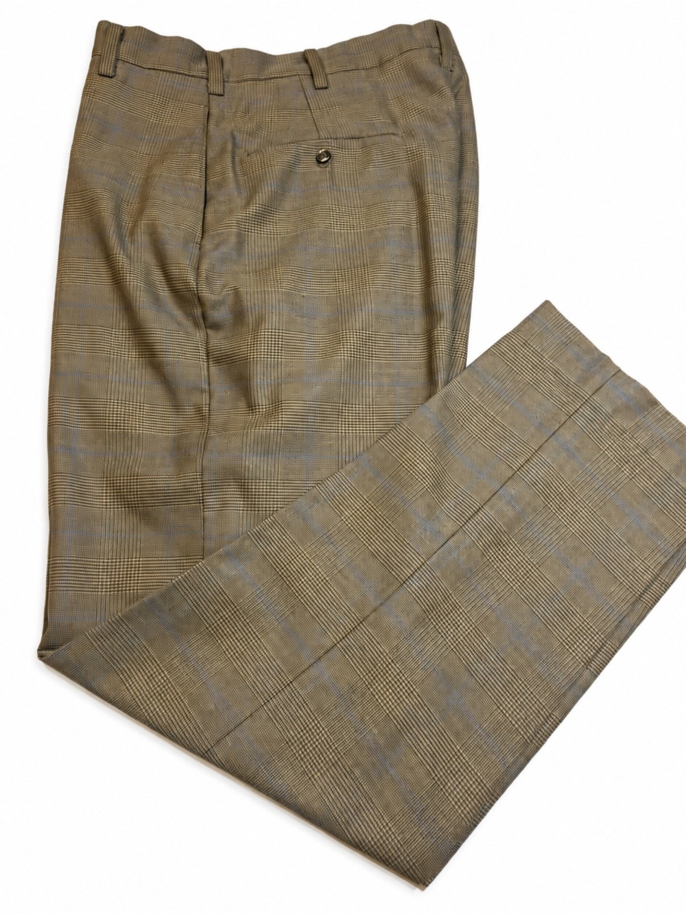 Vintage Levi’s Sta-Prest Mens Brown Plaid Dress Pants Slacks Approx 32x26